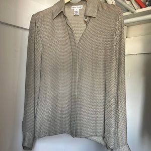 Rena Rowan 100% silk print blouse, size 8